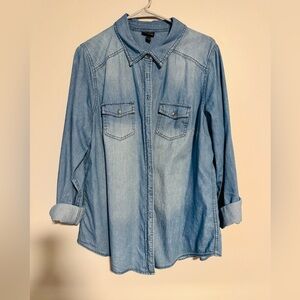 Torrid Blue Denim Button-Up Shirt